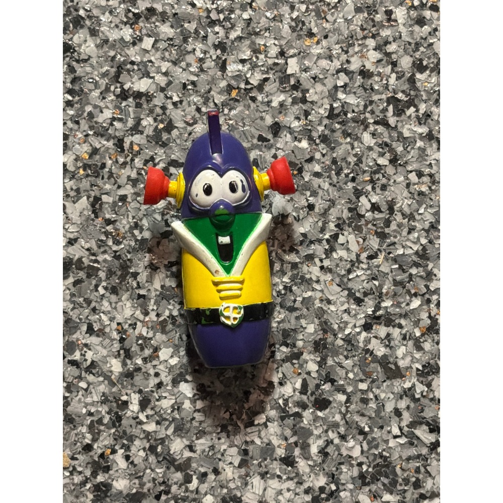 Vintage VeggieTales LarryBoy Superhero 3 Inch Plastic Figure Big Idea Larry Boy